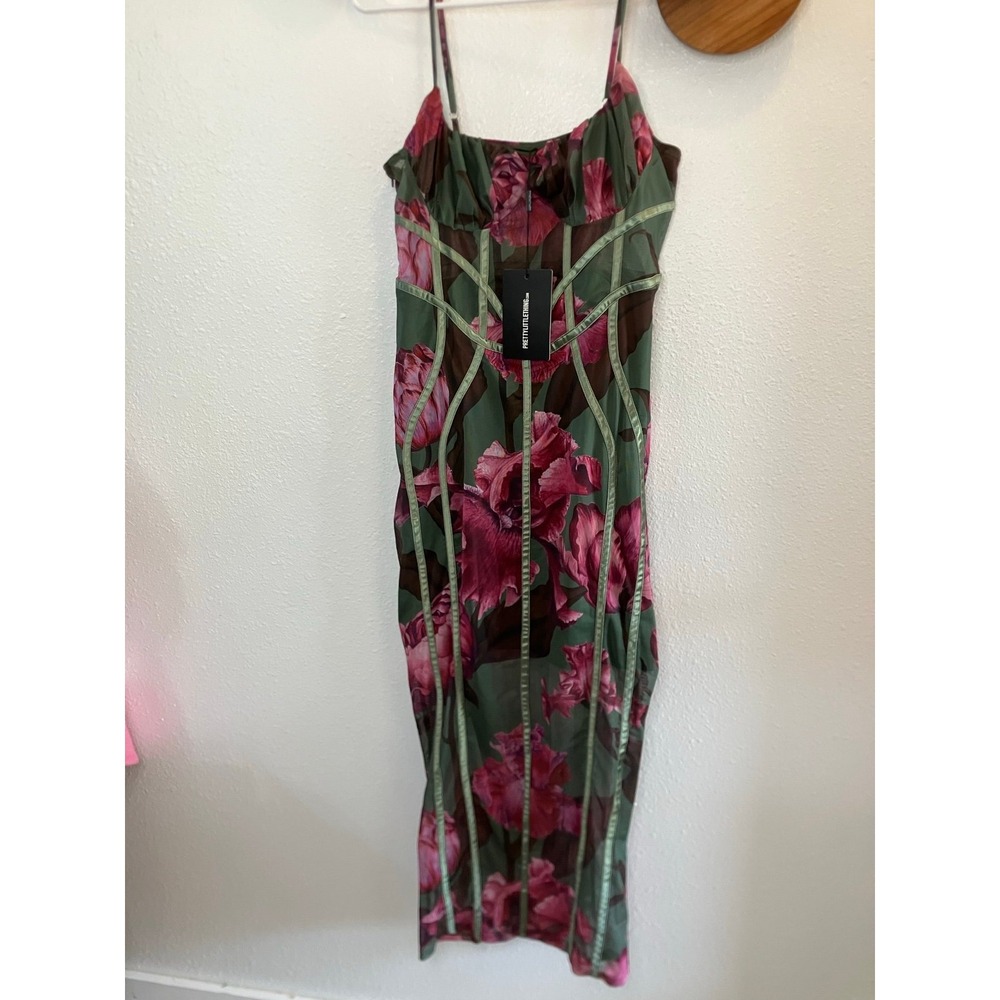 Floral Green and Pink Dress